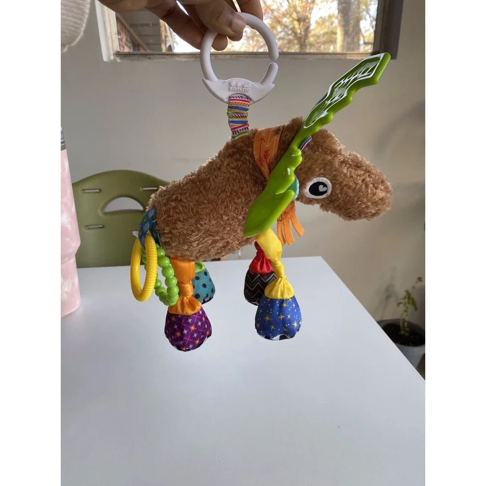 Lamaze Mortimer The Moose Play And Grow Rattle Teether Squeaker Activity Toy